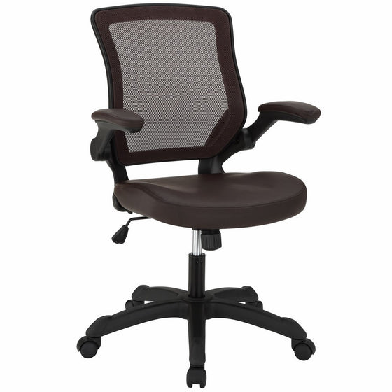 Modway Veer Office Chair with Mesh Back and Mesh Seat With Flip-Up Arms - Ergonomic Desk And Computer Chair