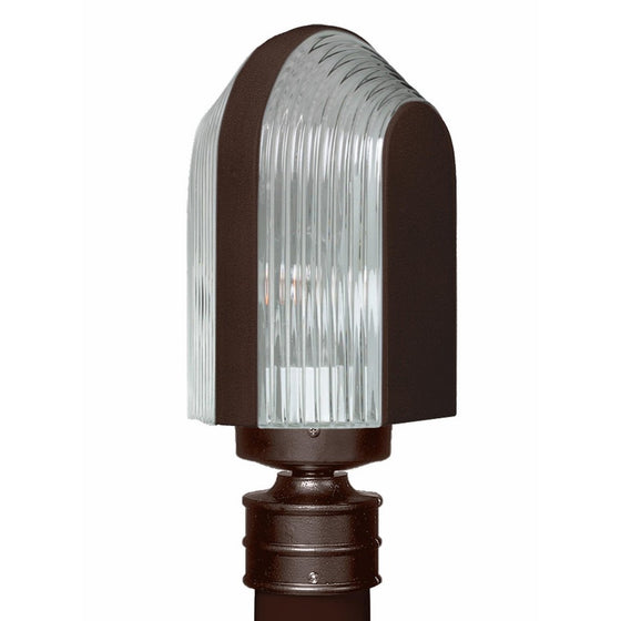 Besa Lighting 313998-POST 1X75W A19 Costaluz 3139 Series Post Mount Lighting Fixture, Bronze Finish