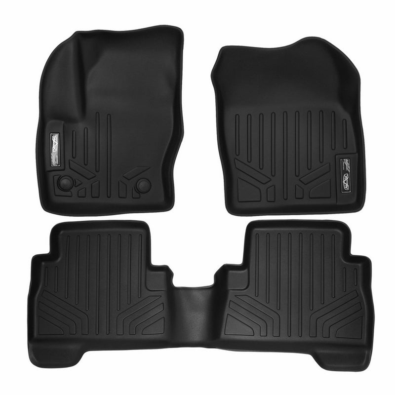 SMARTLINER Floor Mats 2 Row Liner Set Black for 2013-2018 Ford Escape/C-Max