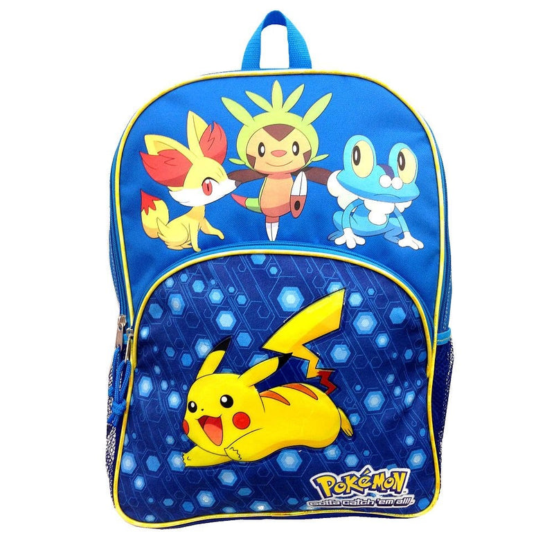 Pikachu Pokemon X & Y Backpack Jumping Froakie Chespin Fennekin