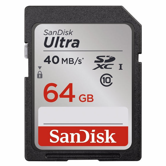 SanDisk Ultra 64GB Class 10 SDXC Memory Card Up To 40MB/s-SDSDUN-064G-G46 [Older Version]