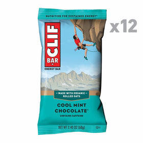 CLIF BAR - Energy Bar - Cool Mint Chocolate - With Caffeine (2.4 Ounce Protein Bar, 12 Count)