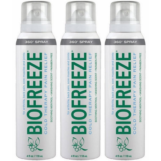 Biofreeze 360 Spray 4 oz - Pack of 3