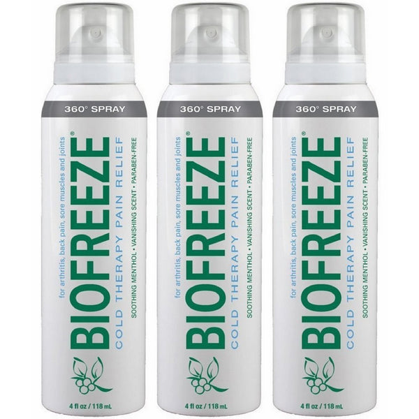 Biofreeze 360 Spray 4 oz - Pack of 3