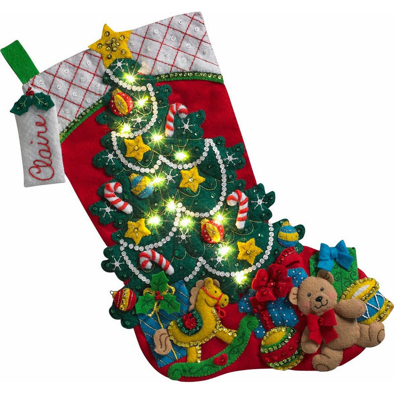 BUCILLA 86710 Christmas Tree Surprise Stocking Kit