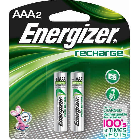 Energizer NH12BP-2 AAA Nickel Rechargeable Battery (2-Pack)