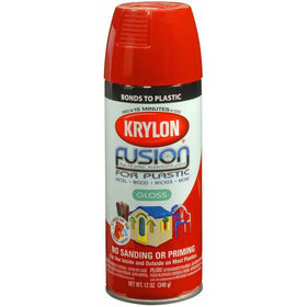 Krylon K02328001 K02328000 Fusion For Plastic Aerosol Spray Paint, 12-Ounce, Red Pepper