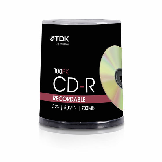 TDK 52X CDR 80 Minute / 700MB 100 Pack Spindle