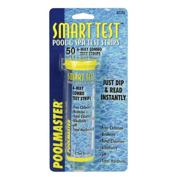 Poolmaster 22212 Smart Test 6-Way Pool and Spa Test Strips - 50ct