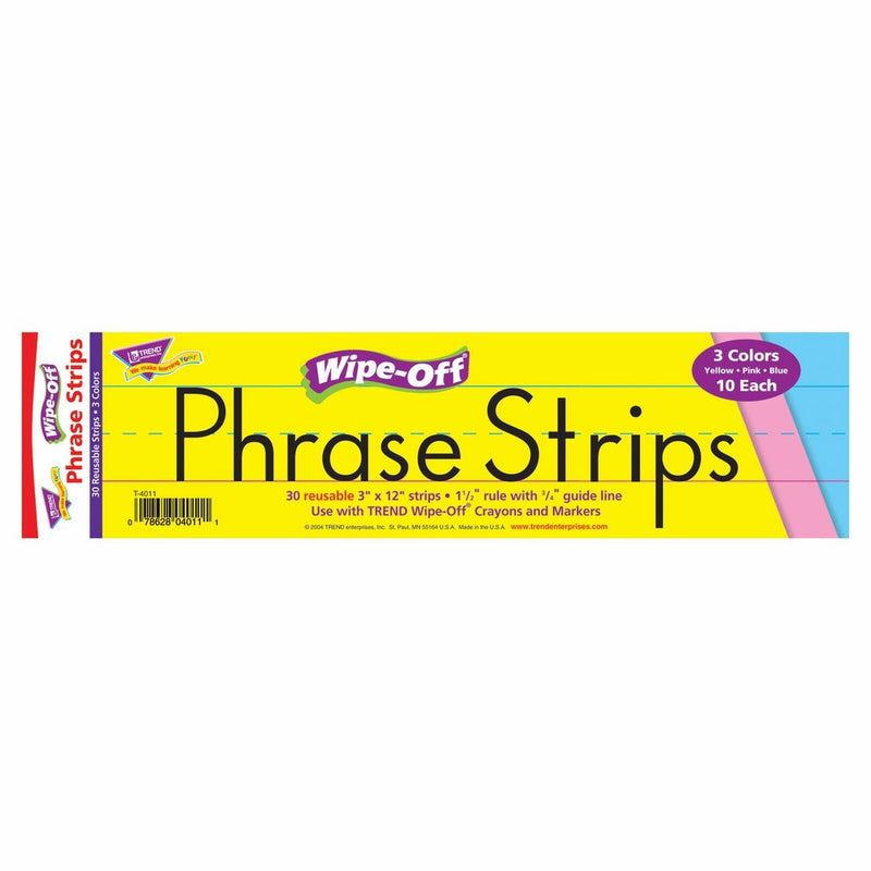 TREND enterprises, Inc. 12" Multicolor Wipe-Off Phrase Strips