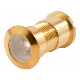 Prime-Line Products U 9896 Door Viewer, 130-Degree, Big Eye, 1-Inch Bore, Brass