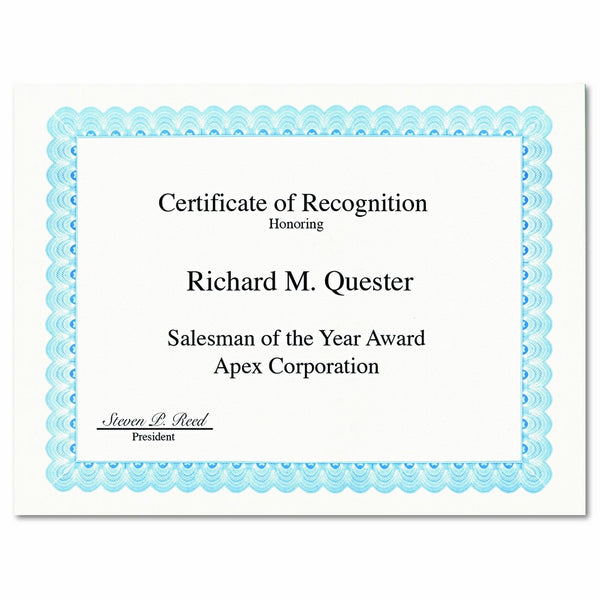 Geographics Conventional Blue Certificates, 8.5 x 11 Inches, Blue, 50-Sheet Pack (20008)