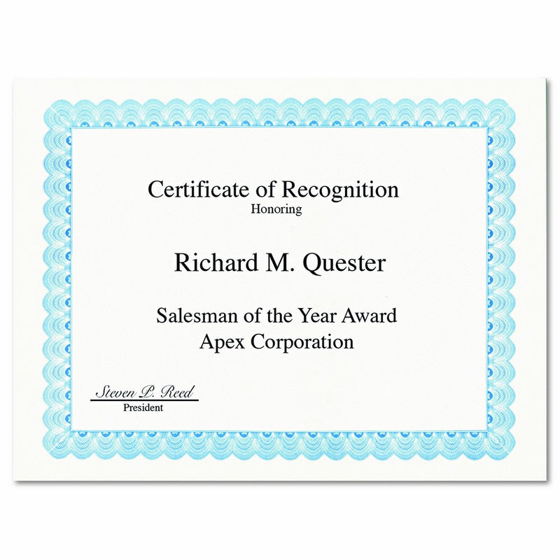 Geographics Conventional Blue Certificates, 8.5 x 11 Inches, Blue, 50-Sheet Pack (20008)