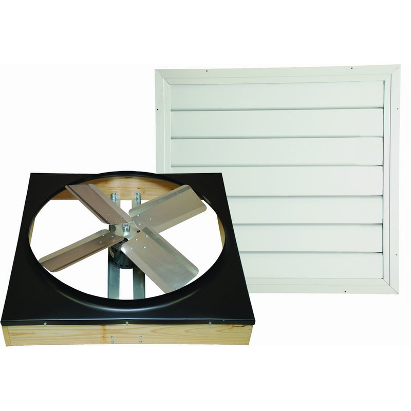 Cool Attic CX242DDWT Drive Drive 2-Speed Whole House Fan with Shutter, Exhaust Fan, 24-Inch