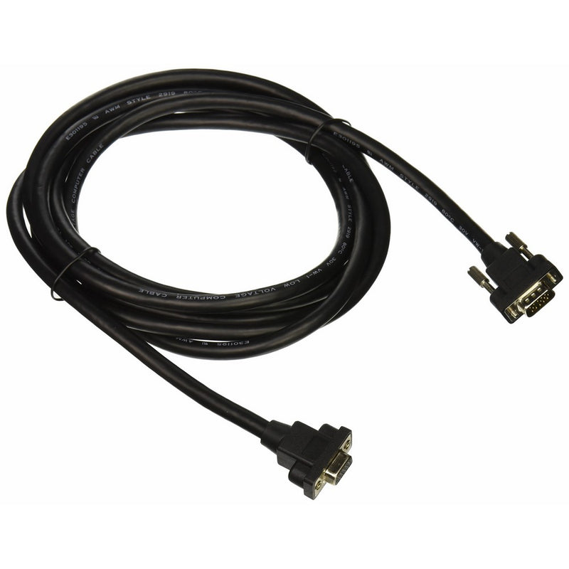 C2G 52096 Panel-Mount HD15 SXGA Male to SXGA Female Monitor Extension Cable, Black (10 Feet, 3.04 Meters)