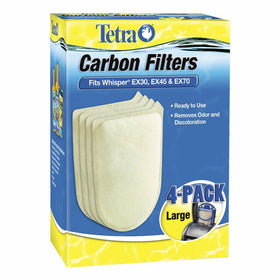 Tetra Whisper EX Carbon Filter Cartridges, Large, 4-Count