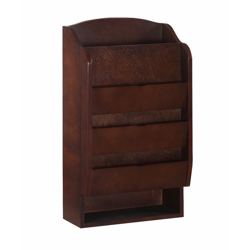 Door Entry Organizer with Mail Sorter in Mahogany