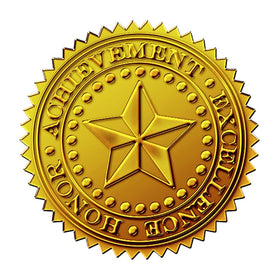 Great Papers! Starburst Embossed and Gold Foil Certificate Seal, 1.75", 48 Count (903419)