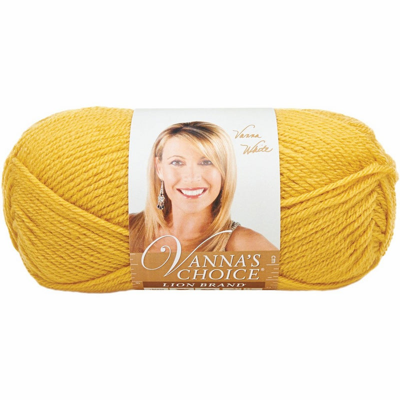 Lion Brand Yarn 860-158I Vanna's Choice Yarn, Mustard (170 yd - 156 m)