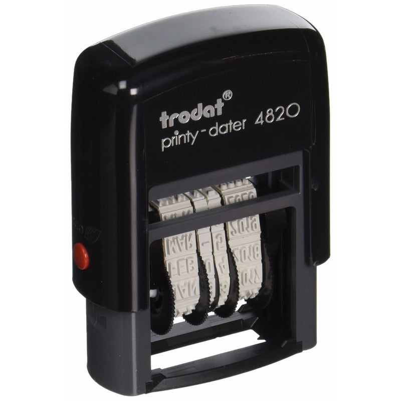 Trodat Economy Self-Inking Date Stamp, Stamp Impression Size: 3/8 x 1-1/4 Inches, Black (E4820)