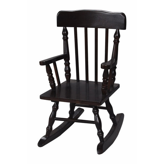 Gift Mark Child's Colonial Rocking Chair, Espresso