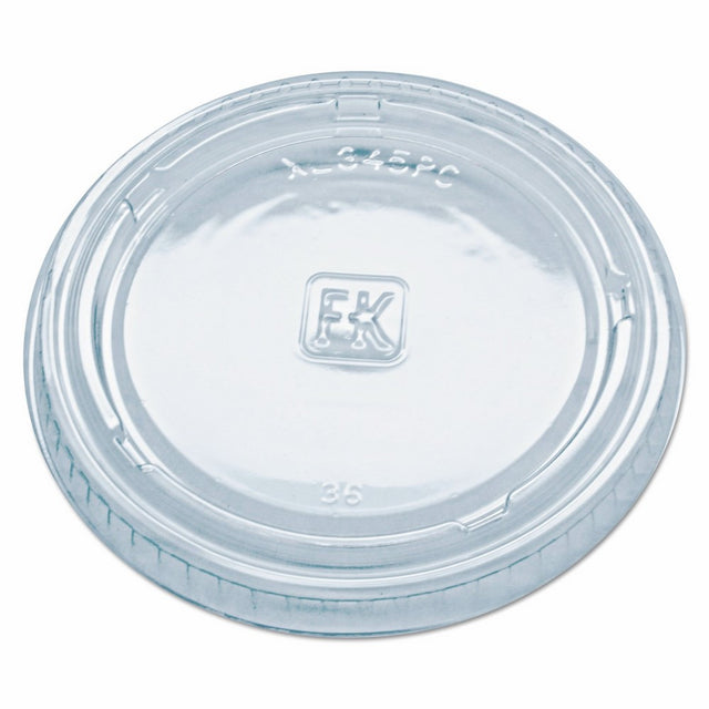 Fabri-Kal XL345PC Clear Polyethylene Terephthalate Lid for 3.25 4 5.5-Ounce Portion Cup (Case of 2500)