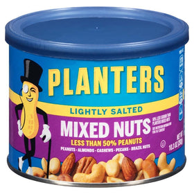 Planters Mixed Nuts, Mixed Nuts, Lightly Salted, 10.3 Ounce (Pack of 4)