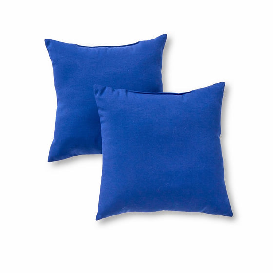 Greendale Home Fashions 17 in. Outdoor Accent Pillow (set of 2), Marine