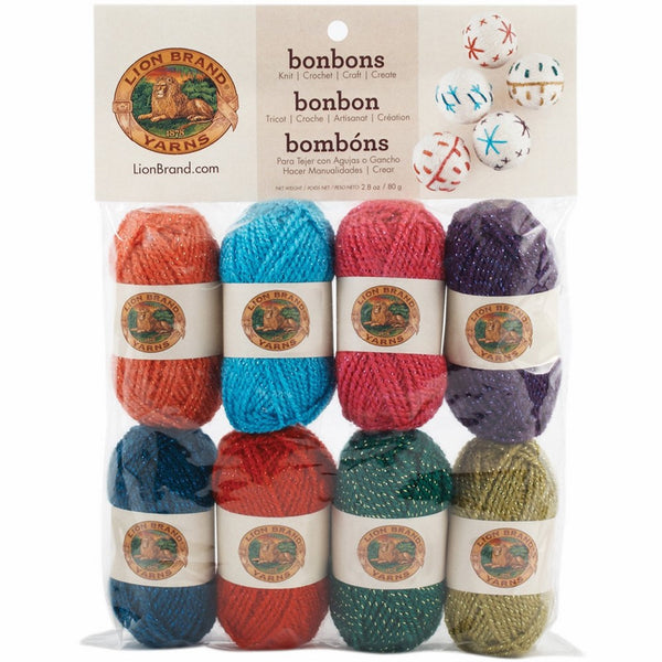 Lion Brand Yarn 601-660 Bonbons Yarn, Celebrate