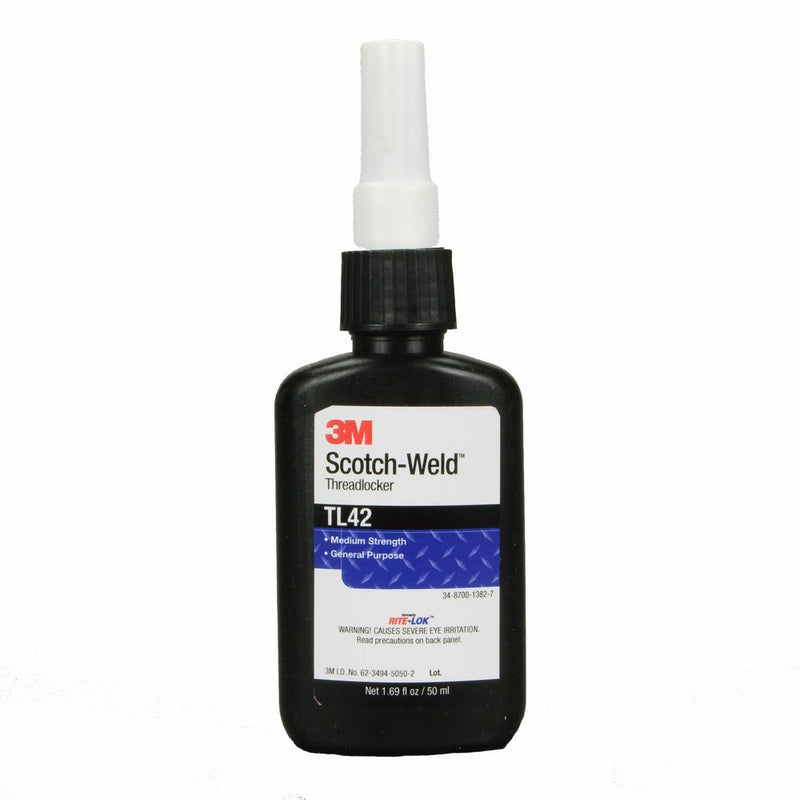 3M Scotch-Weld Threadlocker TL42 Blue, 1.69 fl oz/50 mL Bottle (Pack of 1)