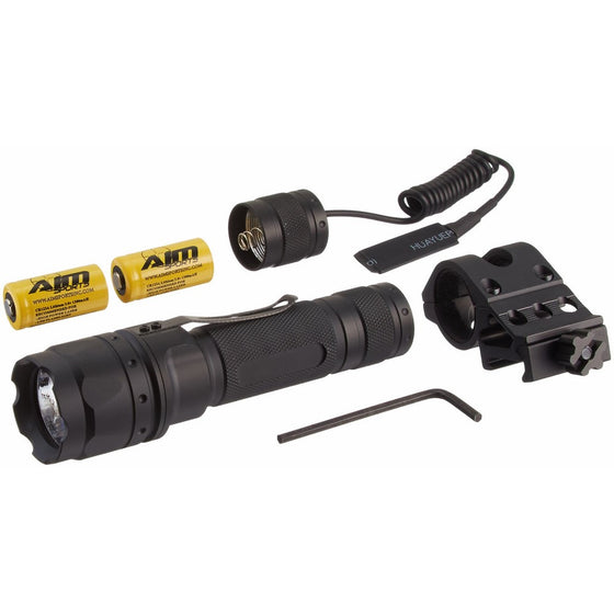 AIM Sports Offset Mount Flashlight, Black, 180-Lumen