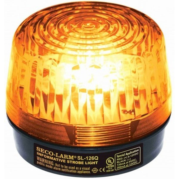 Seco-Larm SL-126-A24 Amber Emergency Strboe Light for General Signaling, 24VDC