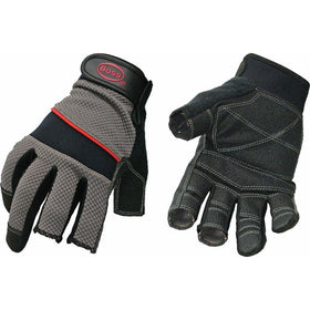 Boss Gloves 5201X The Carpenter Glove, Three Open Finger Tips, X-Large