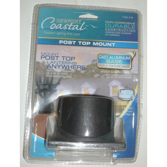 Newport Coastal Post Top Mount with Cast Aluminum Base for 3" Fixture Base