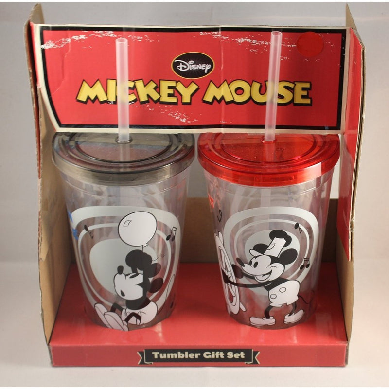 Mickey Mouse 2 Pack Tumbler Gift Set With Straw