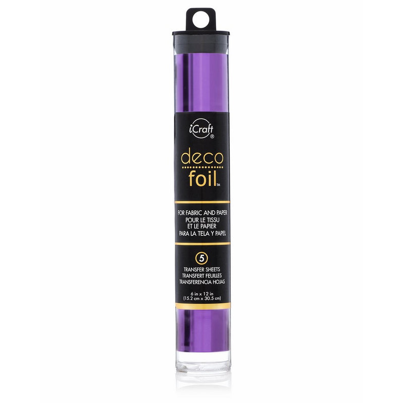 Deco Foil, 5 Transfer Sheets, 6" x 12", Purple