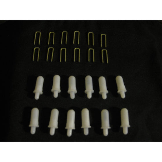 PLANTATION SHUTTER REPAIR KIT : 10 Tilt Rod Louvers Staples PLUS 10 Spring Loaded Shutter Pins