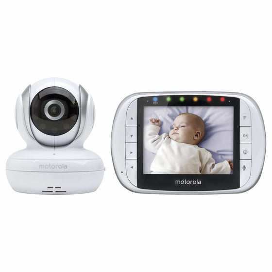 Motorola MBP33XL 3.5" Video Baby Monitor with Digital Zoom, Two-Way Audio and Room Temperature Display