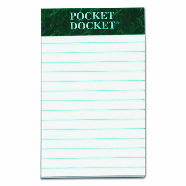 TOPS 64680 Docket Ruled Perforated Pads, Legal/Wide, 3 x 5, White, 50 Sheets (Pack of 12)