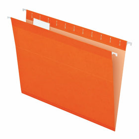 Pendaflex Reinforced Hanging File Folders, Letter Size, Orange, 1/5 Cut, 25/BX (4152 1/5 ORA)
