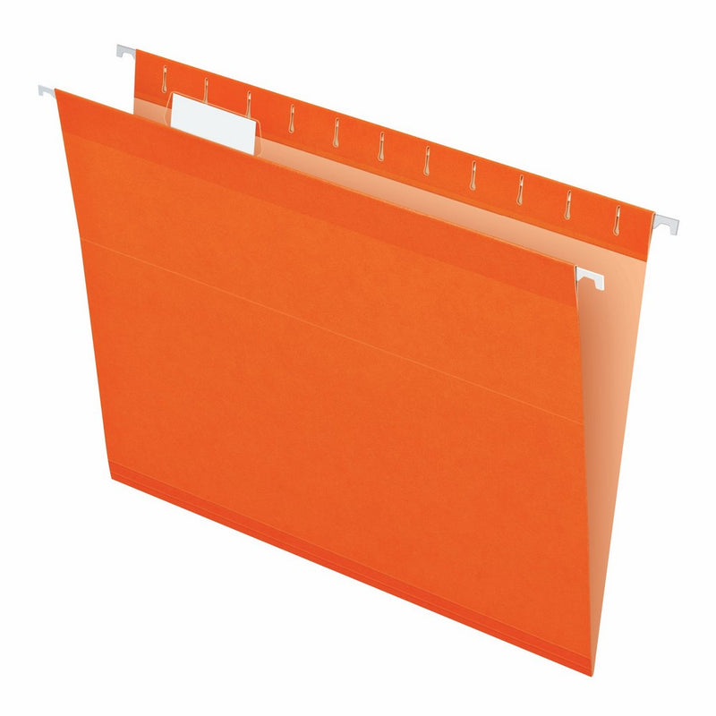 Pendaflex Reinforced Hanging File Folders, Letter Size, Orange, 1/5 Cut, 25/BX (4152 1/5 ORA)