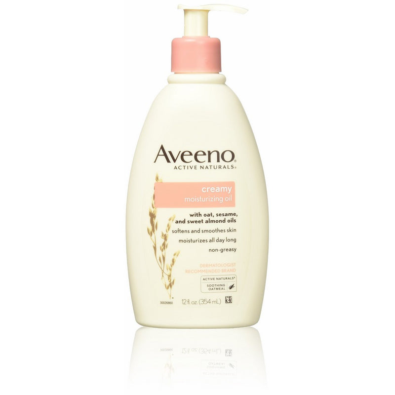 Aveeno Creamy Moisturizing Body Oil For Dry Skin, 12 Fl. Oz