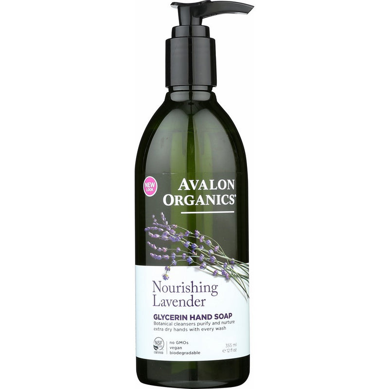 Avalon Organics Glycerin Hand Soap, Nourishing Lavender, 12 Fluid Ounce