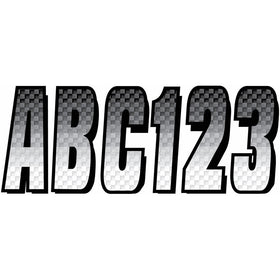 Hardline Products Series 300 Factory Matched 3-Inch Boat & PWC Registration Number Kit, White/Black