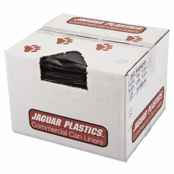 Jaguar Plastics R4046HH Repro Low-Density Can Liners, 2 Mil, 40 x 46, Black (Case of 100)