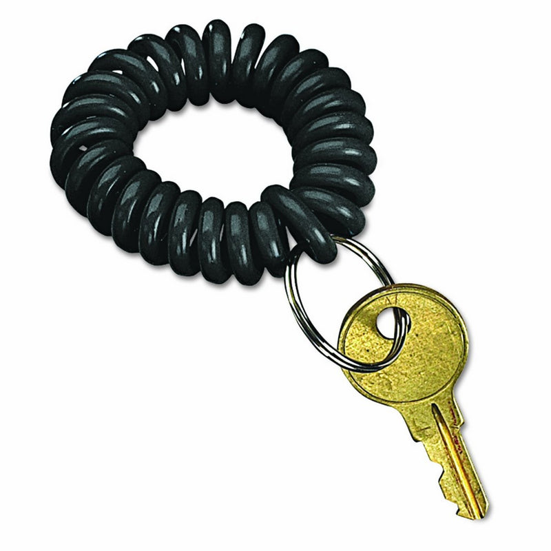 SecurIT 04995 Wrist Key Coil Wearable Key Organizer, Flexible Coil, Black