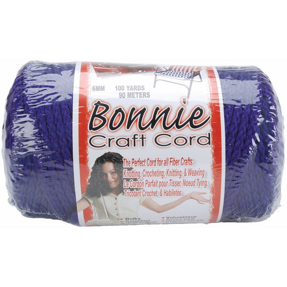 Pepperell 6mm Bonnie Macramé Craft Cord, 100-Yard, Purple