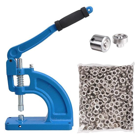 #2 Grommet Machine 600 Nickel Grommets Die Hole Punch Tool Hand Press Sign Banner by Yescom