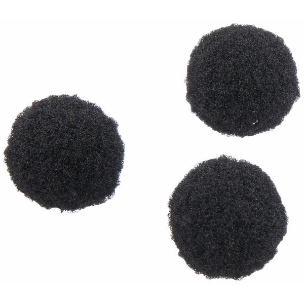 Darice 10174-90 100-Piece Acrylic Pom Pom, 1/2-Inch, Black