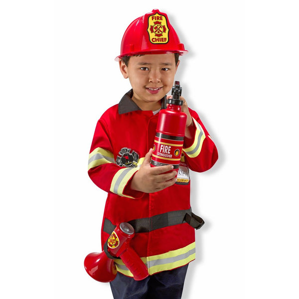 Melissa & Doug Fire Chief Role Play Costume Dress-Up Set (6 pcs)